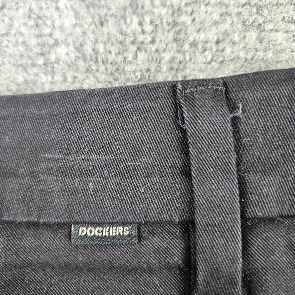 NWT‎ Dockers Blake Chino Black High Straight Pants Mens 34 Stretch Cotton